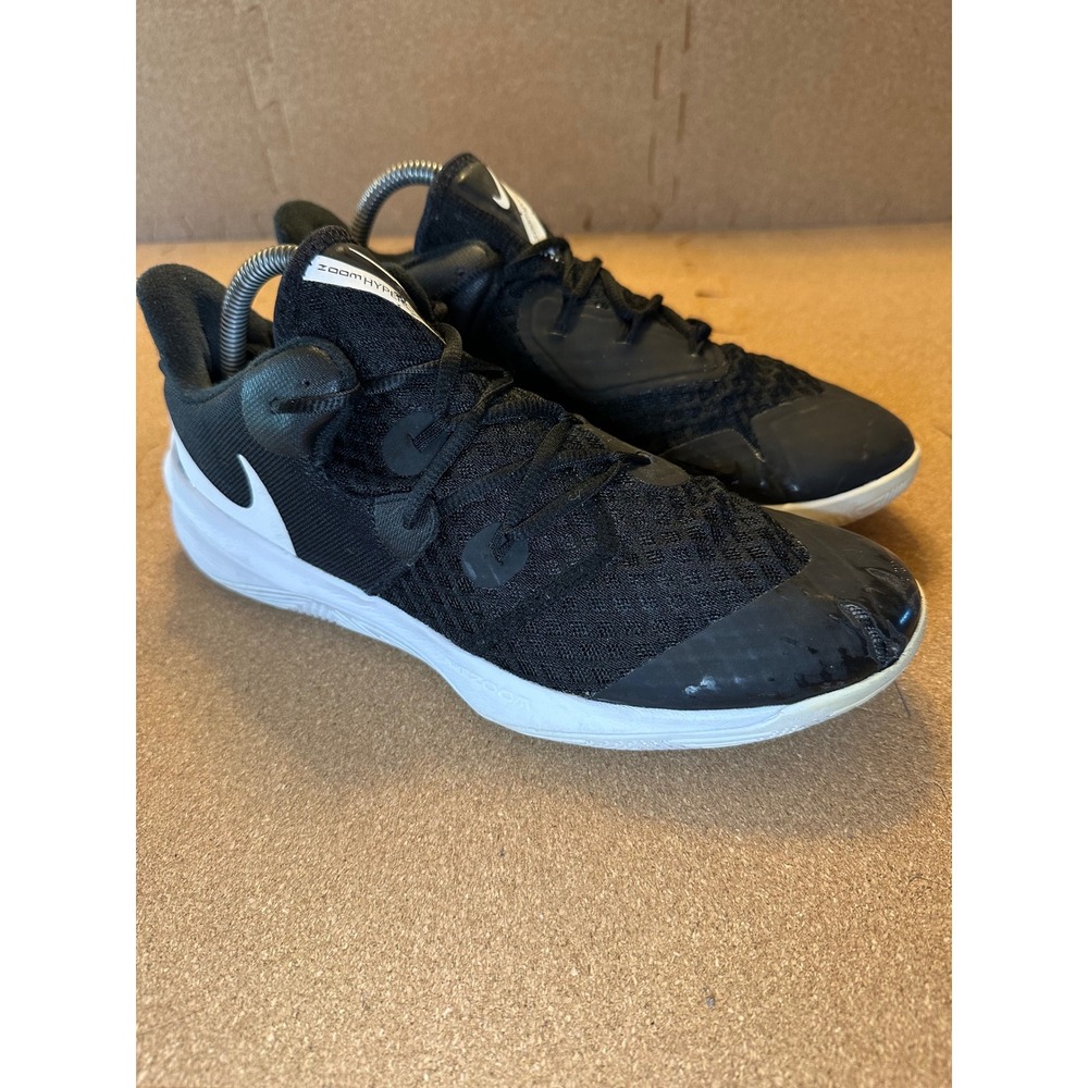 Nike Zoom Hypercourt Basketball Shoes Mens Black White Sneakers Low Top Size 8.5